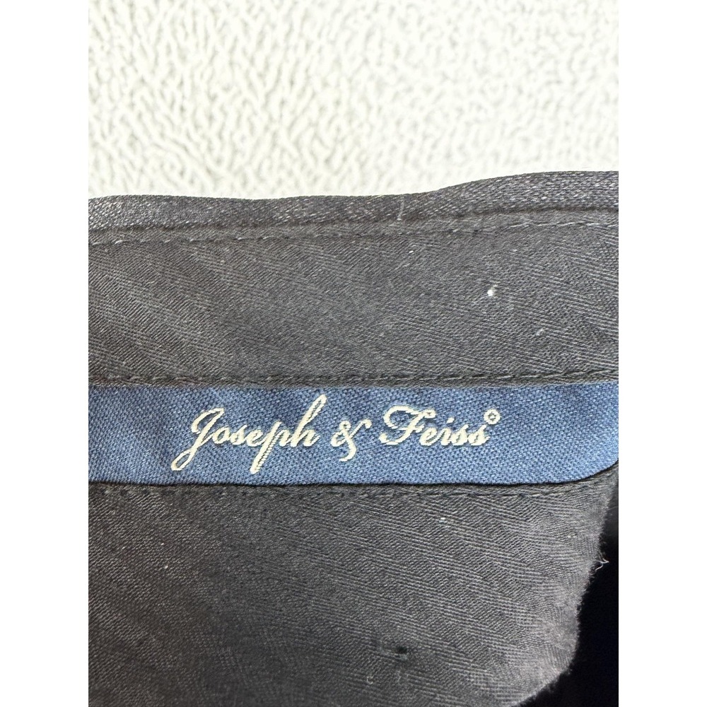Joseph & Feiss Dress Pants Mens 48x24 Gray Wool Flat Front Classic Fit Office - Picture 10 of 13